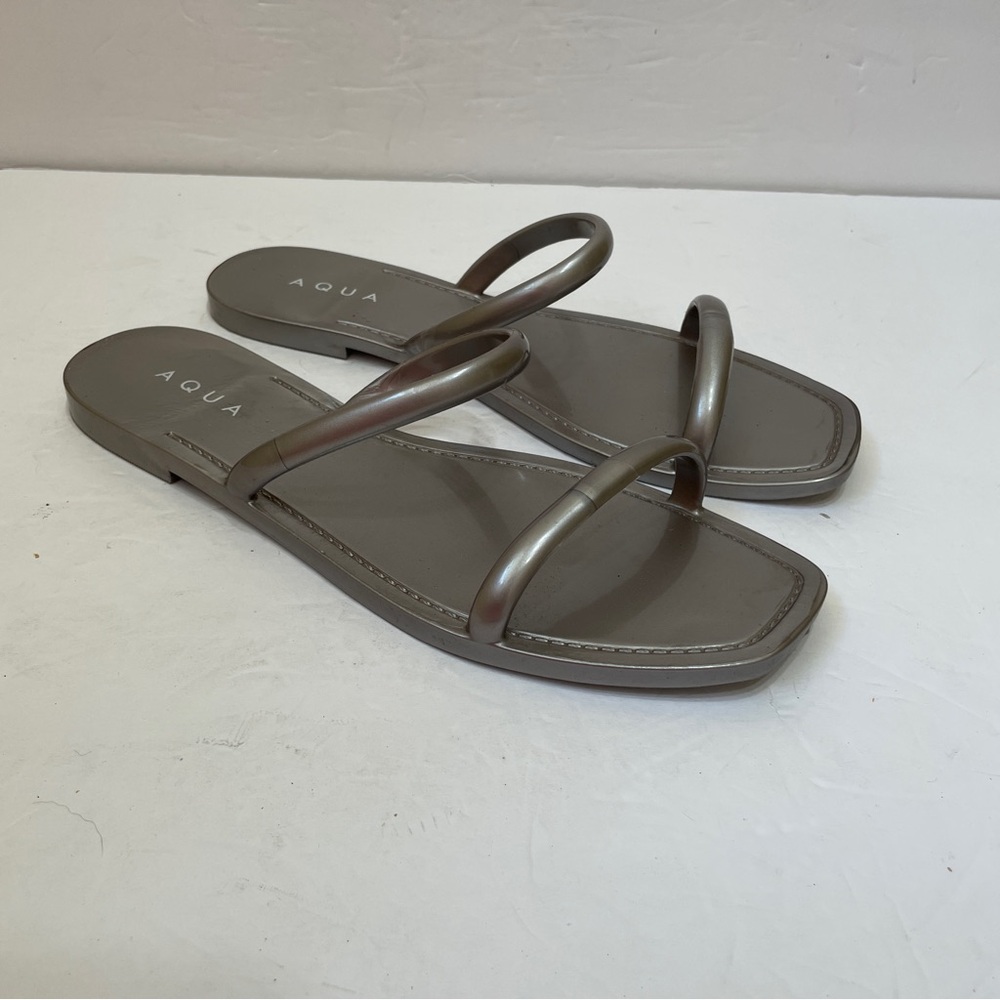 AQUA PRATA‎ META FLAT SLIDE JELLY SANDALS